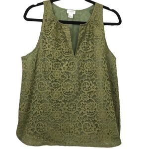 J. Crew Factory Cottage Summer Crochet Lace Minimalist Feminine Tank Top 10